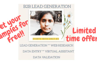 be your expert for lead generation and data enrichment