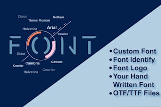 do custom hand written font logo or signature for you