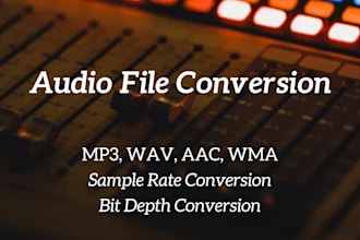 convert any audio format to mp3, wav, aac, wma, etc
