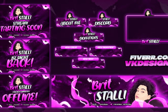 create twitch overlays and logo for your stream