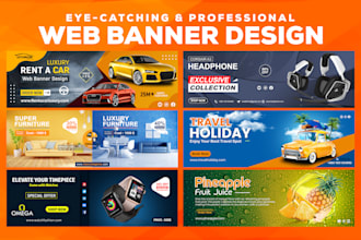 design eye catching website banners, ads, and headers