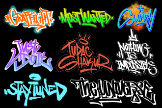make graffiti logo or graffiti illustration