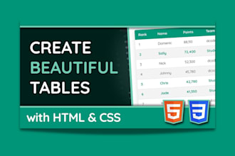design responsive HTML table, pricing table