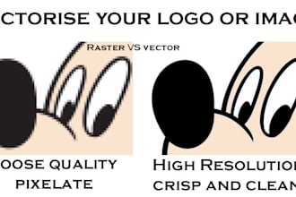vectorise logo or image, vector tracing, convert to vector