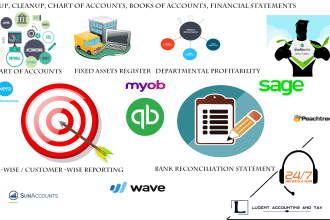 setup,cleanup and design chart of accounts in quickbooks, xero