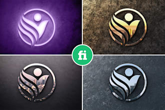 create 80 premium 3d logo mockups design within 12 hours