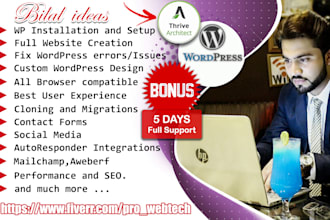 be your expert for wordpress website