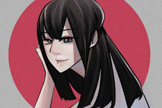 draw anime style half body or full body HQ