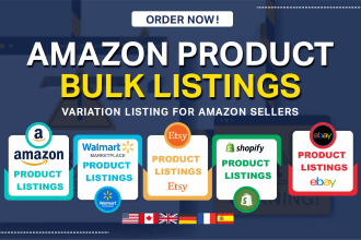 do amazon product bulk listing using upload flat file parent child variation