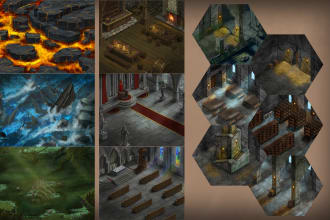 draw isometric environment for your boardgame or videogame