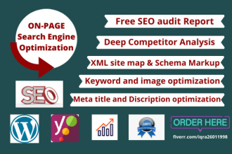 do wordpress yoast onpage seo,meta tags optimiztaion, URL optimization