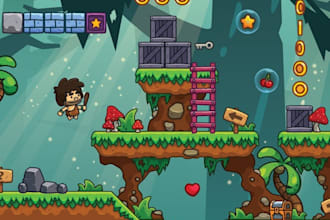 create 2d side scrolling game level set
