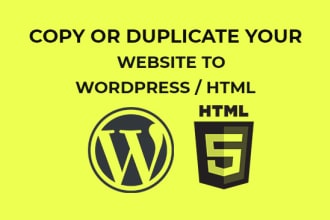 clone duplicate or copy your page website to wordpress divi theme or html