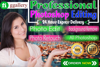 do awesome photoshop work in 1 hours