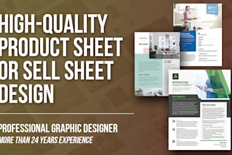 design a professional product sheet or sales sheet