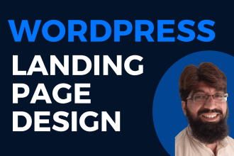 design wordpress landing page elementor or wordpress landing page design