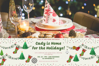 create amazing new year and christmas greetings card