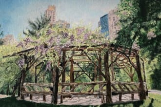 paint a landscape of your home or favorite location