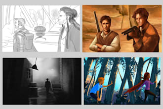 draw storyboard for film, animation, commercials