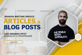 write a perfect article in spanish