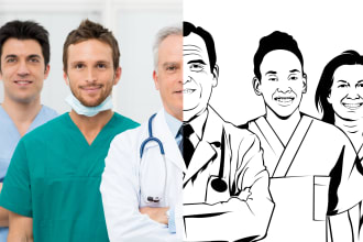draw black and white line art from your photo