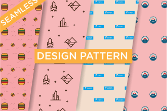 design your logo in the  seamless pattern