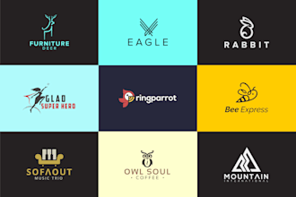 do flat and modern minimalist logo design in 24 hours