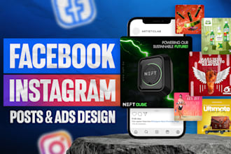 create facebook, instagram posts, and social media design