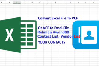 convert your vendor list csv or excel file to vcard or vcf