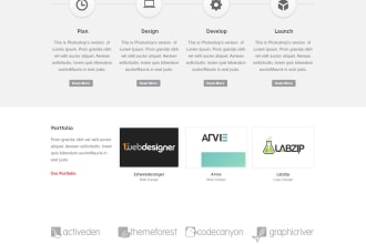 convert psd to html landing pages with cleanliness