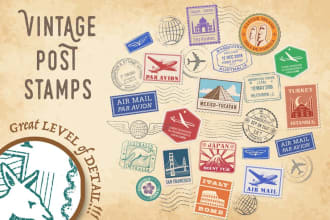 create grunger stamps and logo within 24 hours