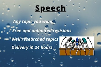 write a speech in 24 hours