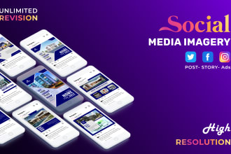 design social media instagram linkedin fb youtube ads post banner carousel story