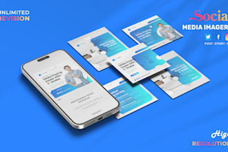 design instagram post, social media banner and fb ig ads