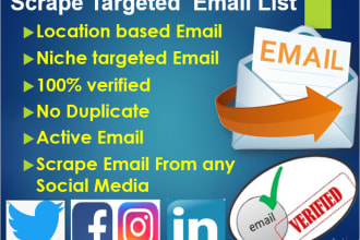 collect niche targeted email list from any county or city