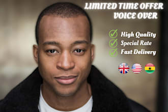 record a british, general american, or west african male accent