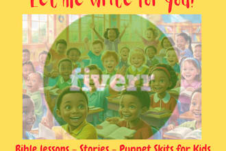 create value and bible lessons and puppet skits for teachers