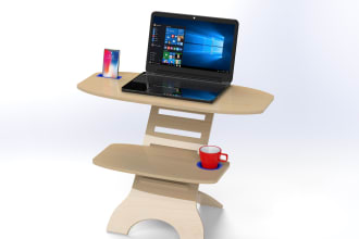 do a 2d drawing and 3d assemblies using solidworks