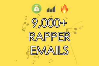 send you a spreadsheet with rapper emails to submit beats to