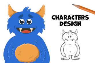 2d cartoon character design or illustration