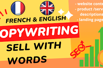 do creative french or english copywriting for you
