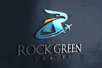do travel agency tour hotel resort vacation adventure logo design
