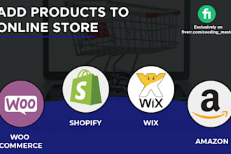 add products to your woocommerce, shopify, wix and ebay store