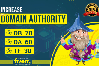 increase domain rating DR ahrefs domain authority moz da tf