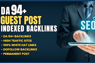 do guest post on da 94 indexed backlink