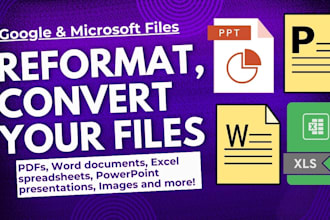 reformat or convert your files