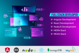 develop a full stack web app using reactjs, nodejs