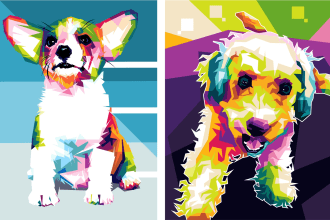 create your animal pet into wpap pop art style