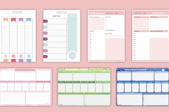 design custom planner, journal, attractive calendar