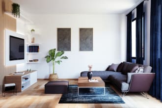 make interior and exterior design and render in 3ds max